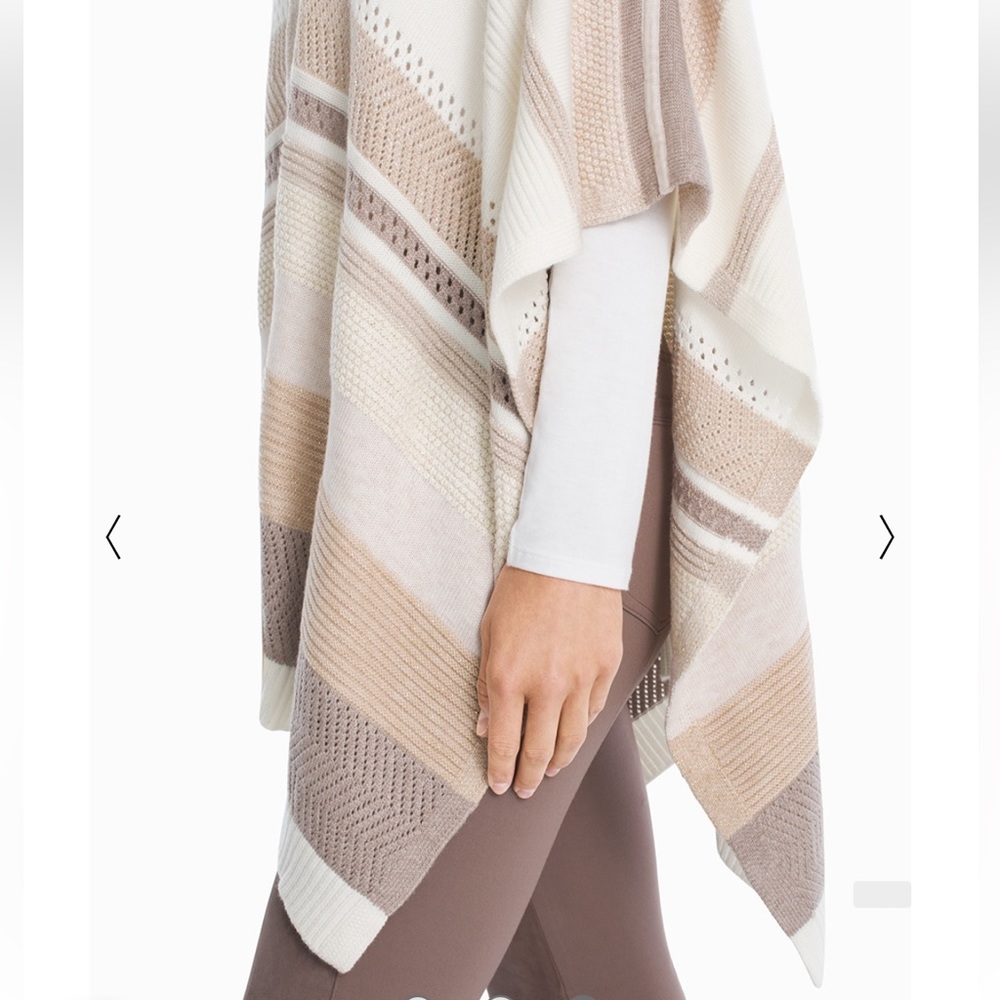 WHBM MIXED TEXTURE RUANA - Picture 2 of 8